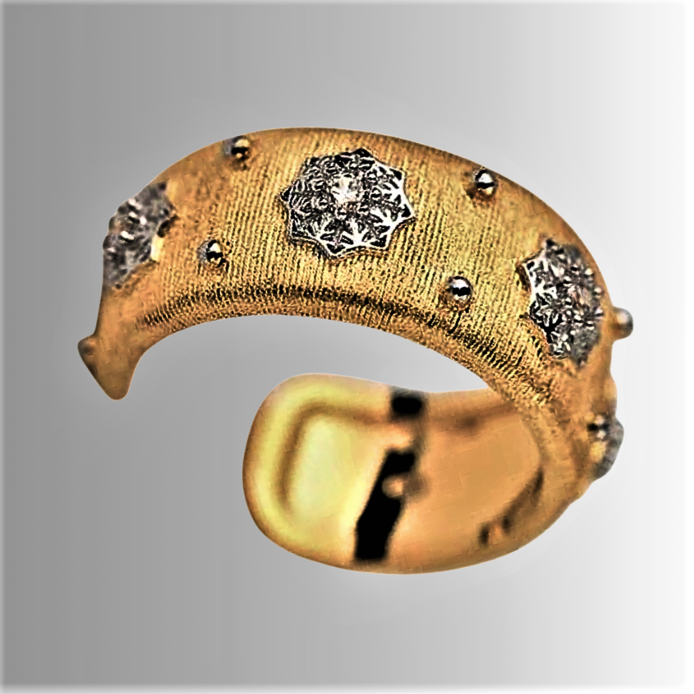 Anillo "Copo de Nieve" Maestría en Orfebrería Italiana