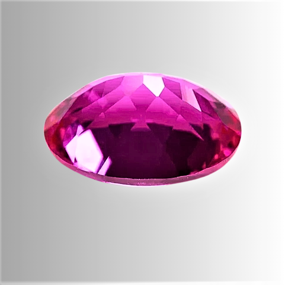 Zaffiro Rosa Intenso Lab Grown Taglio Ovale Certificato