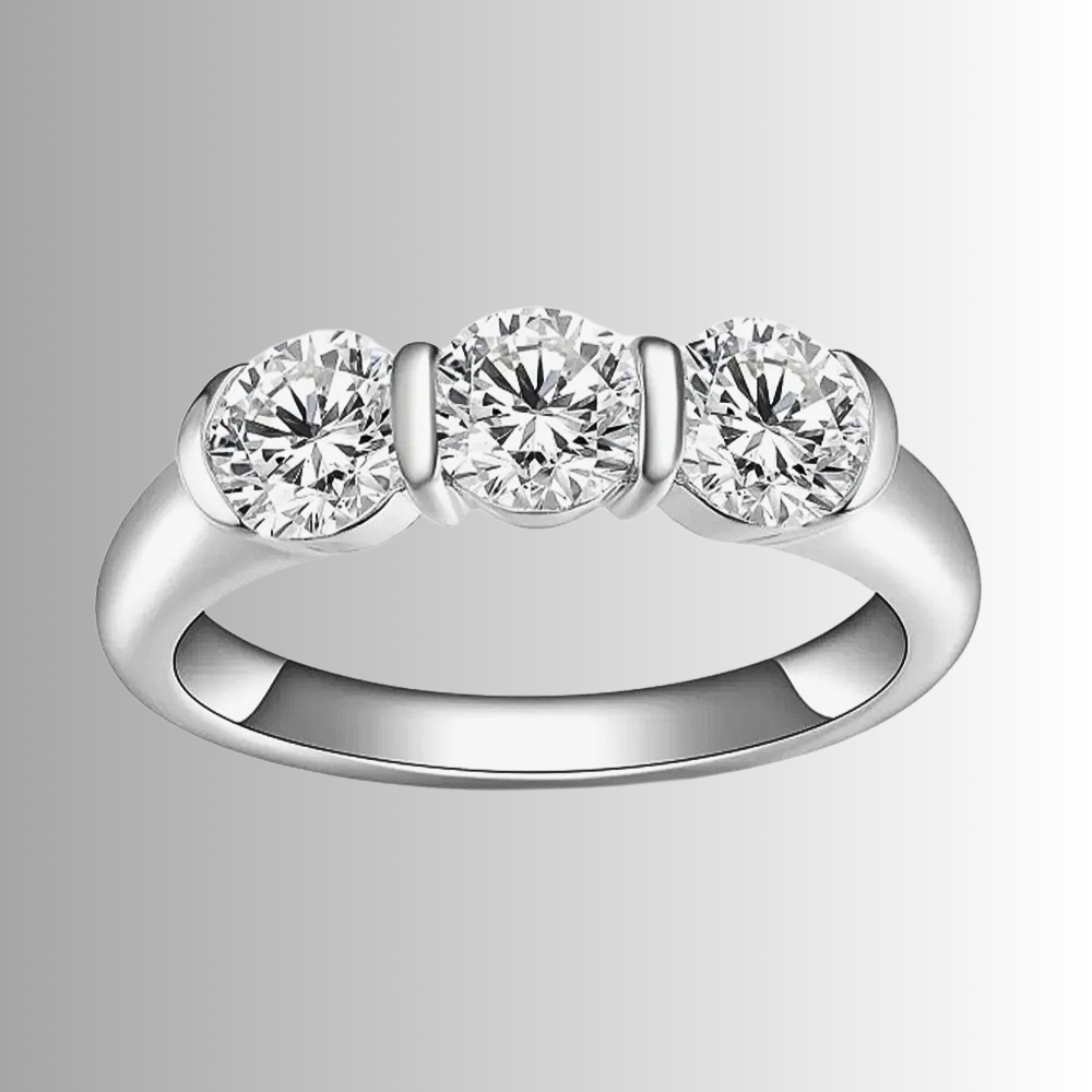 Trilogy in Moissanite per ct 1,5