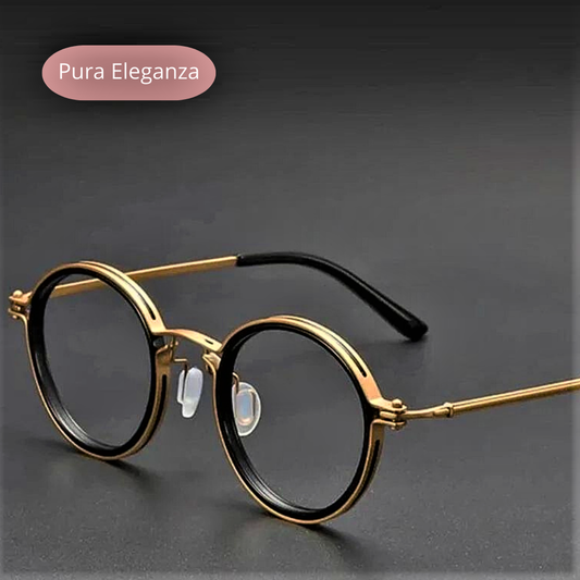 Occhiali da Lettura "Luxury Round Frame" Anti Luce Blu con Montatura Rotonda