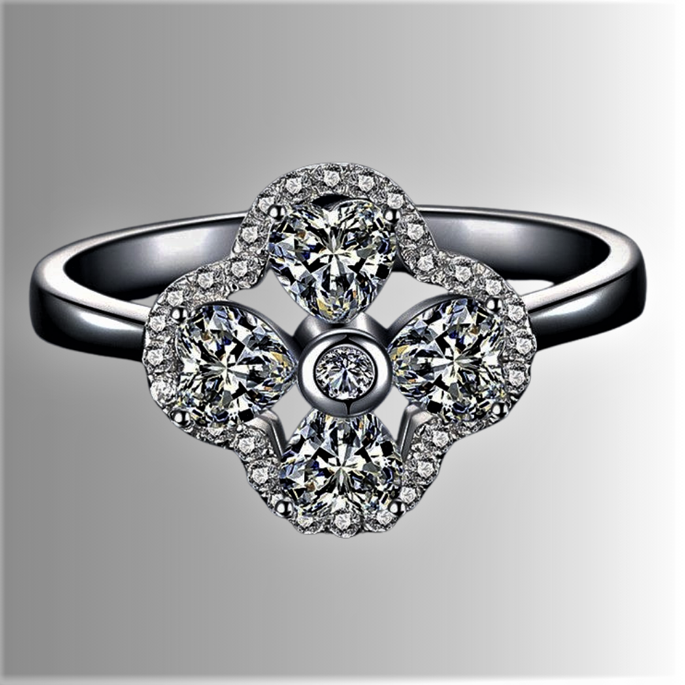 Anillo "Póker de Corazones" Una brillante declaración de amor