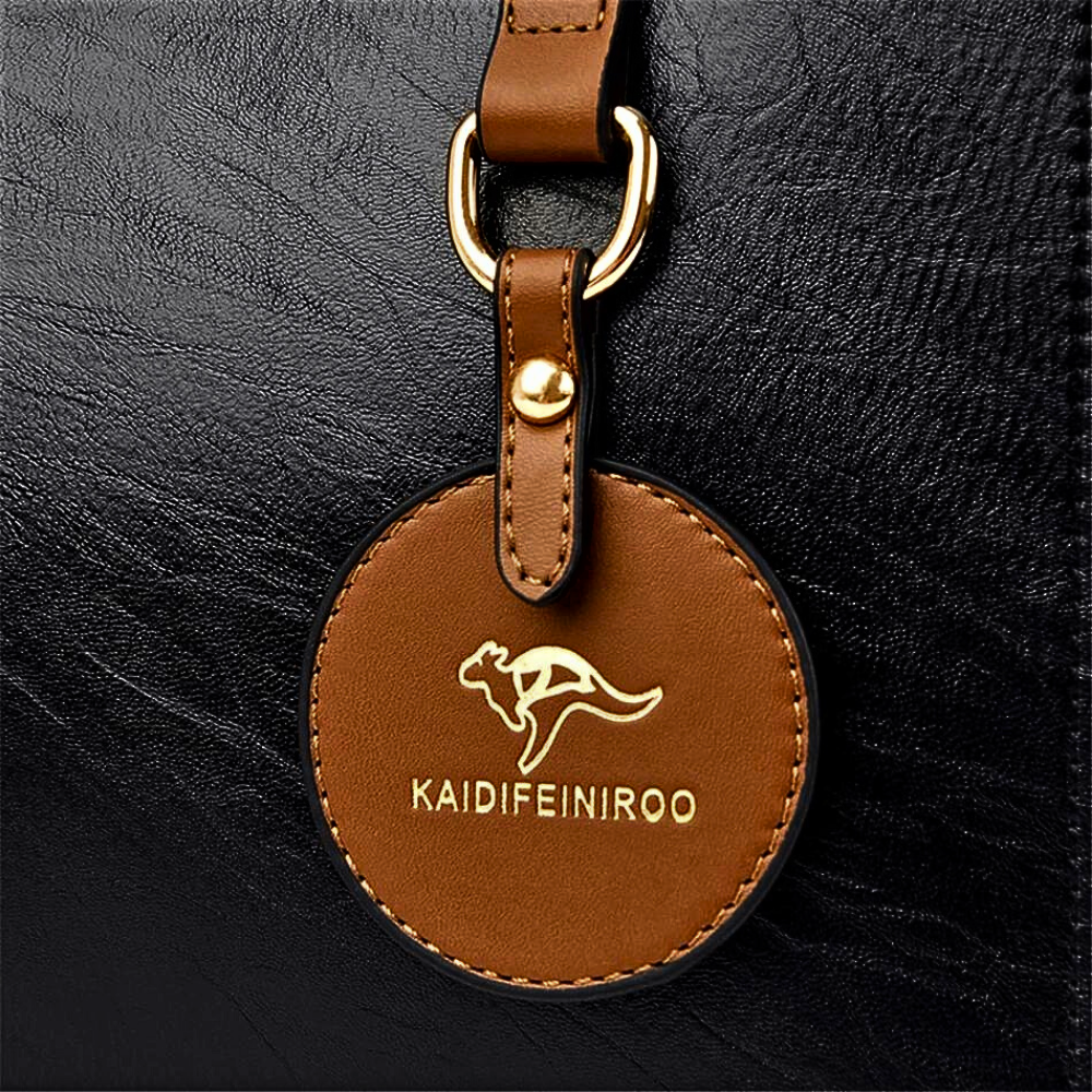 Bolso de piel de vacuno de 3 capas