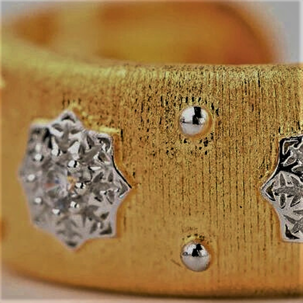 Anillo "Copo de Nieve" Maestría en Orfebrería Italiana