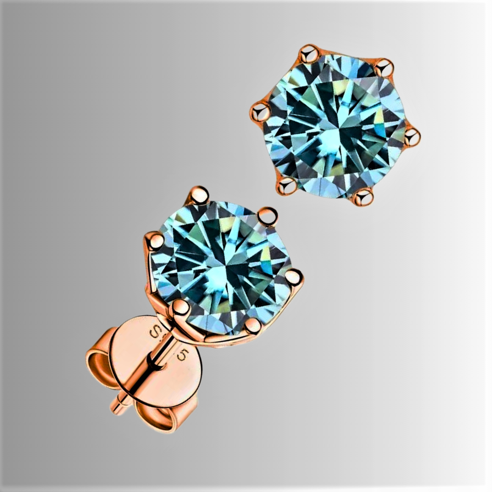 Pendientes "Rainbow Celeste" Luz Brillante