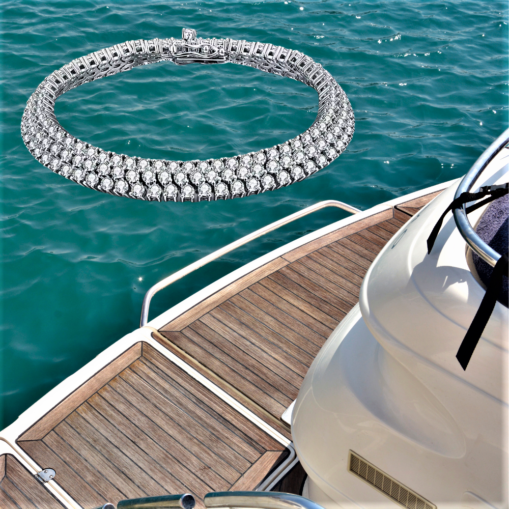 Bracciale con Pavè di Moissaniti Certificate: Un Capolavoro di Lusso ed Eleganza