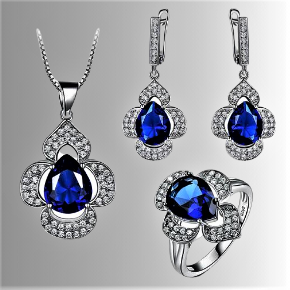 Parure "Gocce di Mare" Illuminati con i Colori dell'Oceano