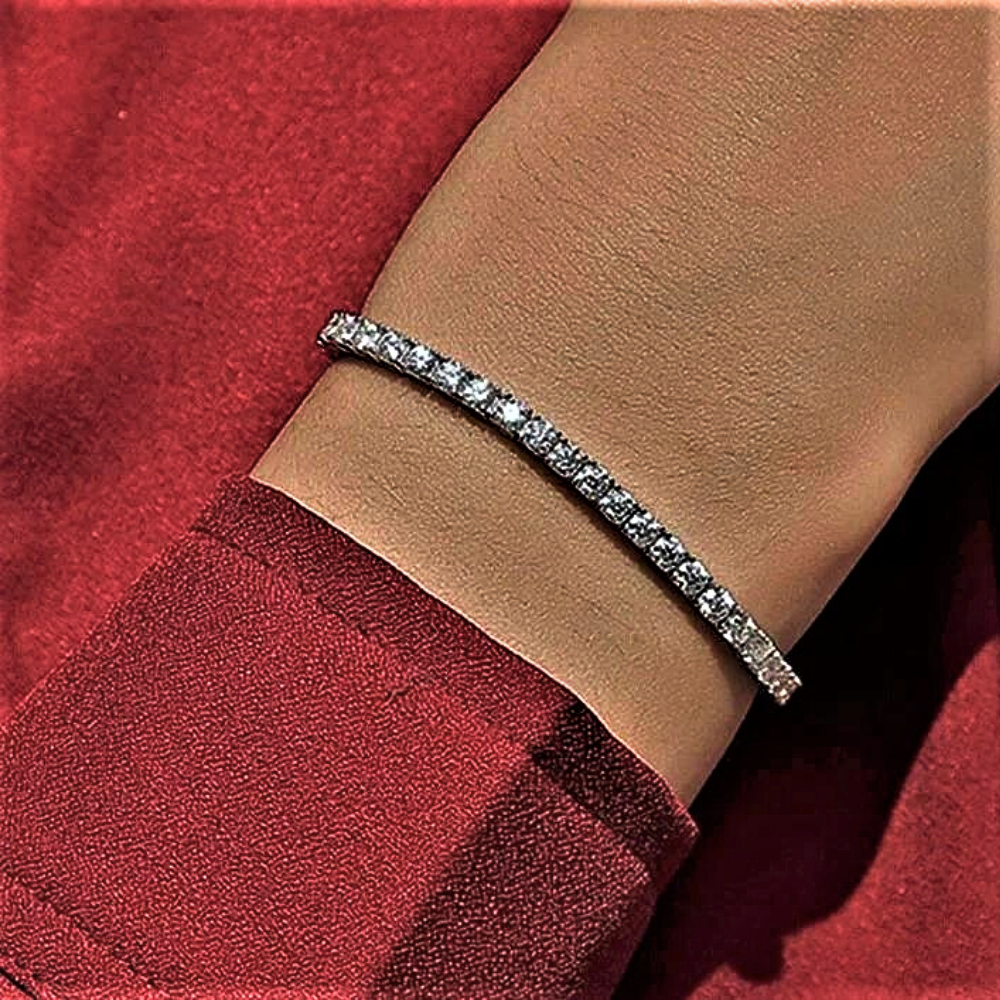 Pulseras de tenis de moissanita: lujo de luminosidad infinita