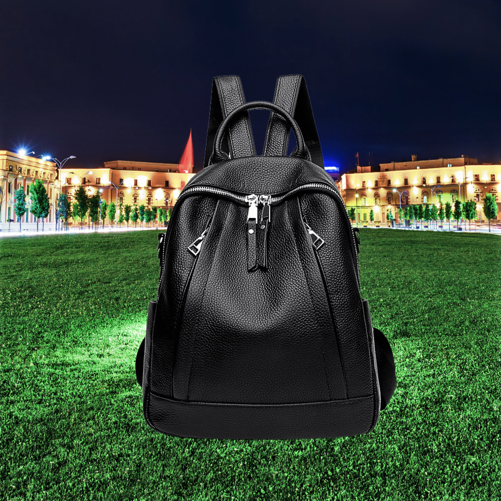 Mochila de piel de becerro negra Suavidad y elegancia