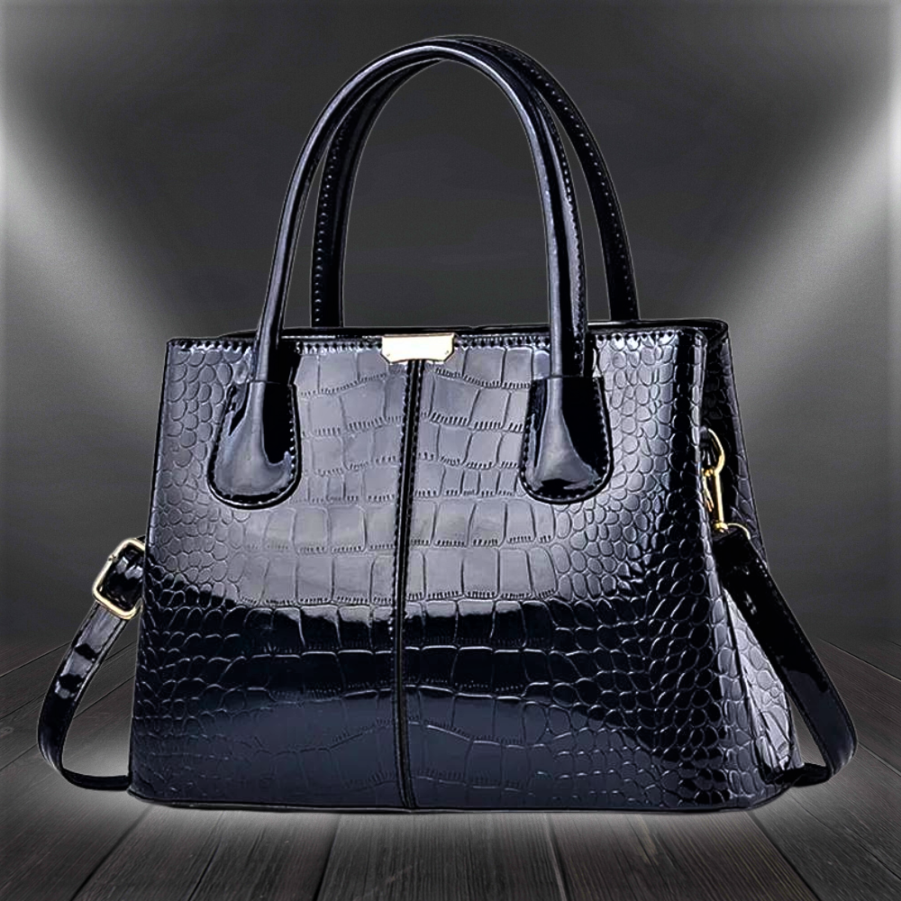 Bolso Efecto Cocodrilo Elegancia Sobria y Esencial
