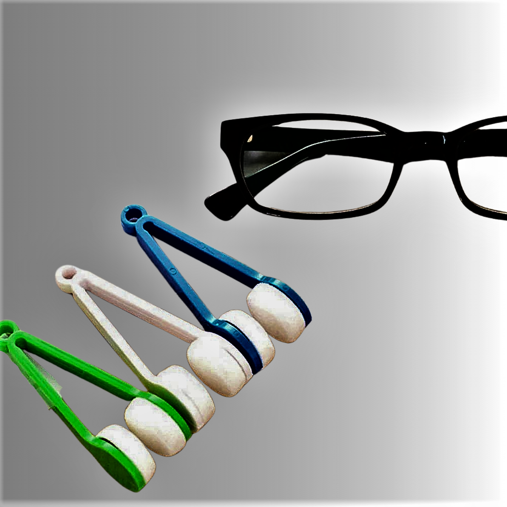 Pinzas de microfibra para limpiar gafas: juego de 10 piezas con llavero
