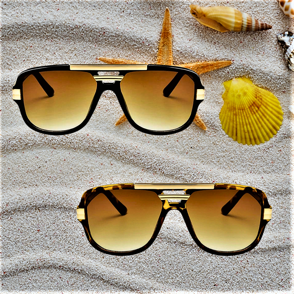Gafas de sol bicolor: diseño elegante y lujoso