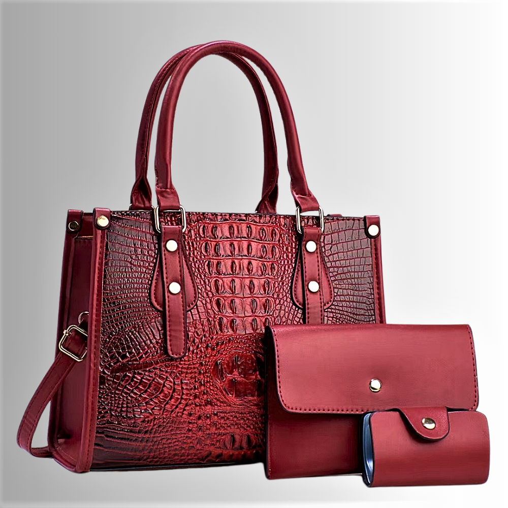 Conjunto de bolso, clutch y cartera Refinamiento atemporal