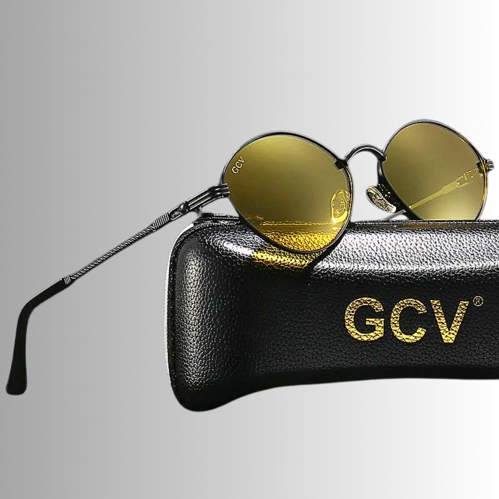 Gafas de sol GCV de aleación de titanio ovaladas: elegancia atemporal