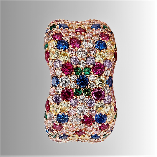 Fascia "Primavera" con Zaffiri, Smeraldi e Brillanti Lab Grown