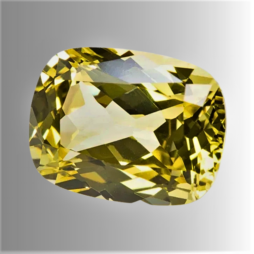 Zaffiro Giallo Lab Grown Taglio Cuscino Allungato Certificato