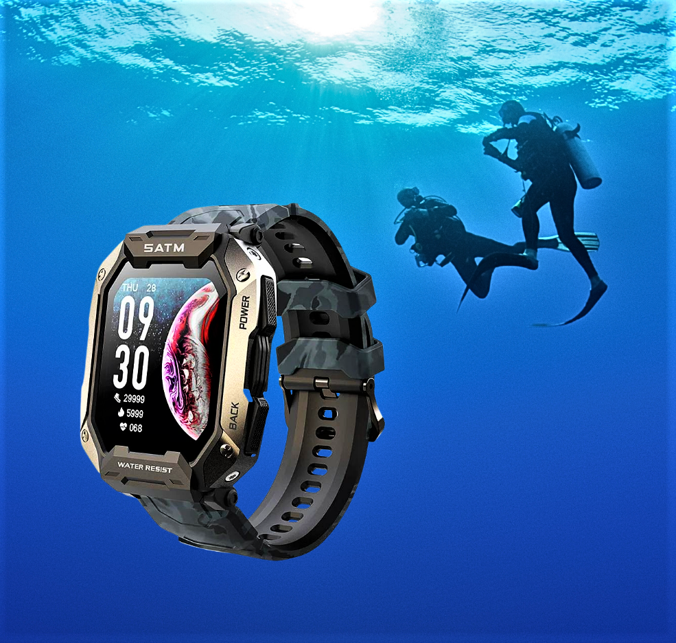 Smartwatch deportivo: resistente al agua hasta 50 m y funciones avanzadas