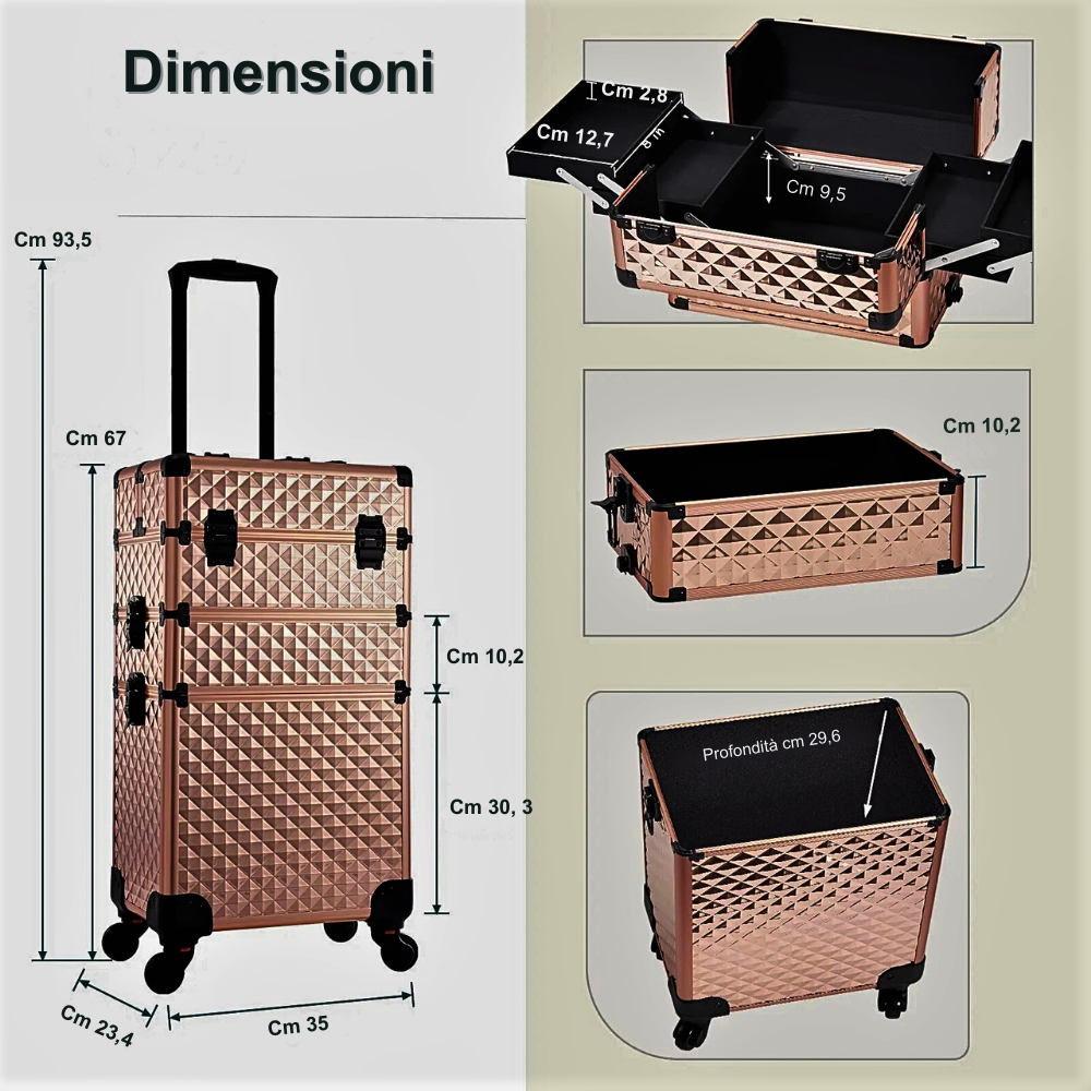 Carrito de belleza profesional: organización y estilo a tu alcance