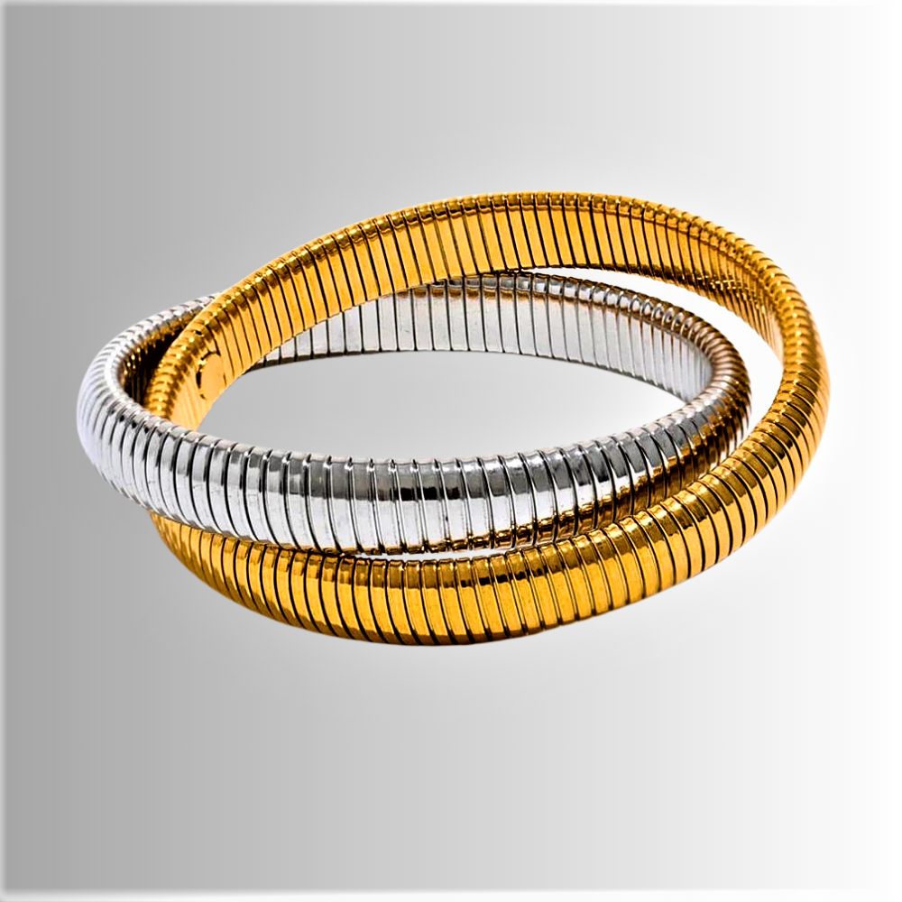 Pulsera doble "Canna del Gas": un homenaje al diseño de Bulgari