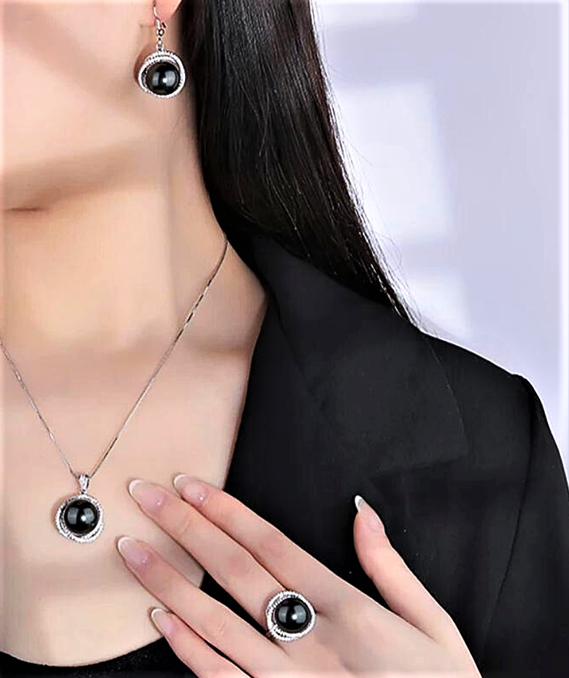 Parure "Mar Negro" - Elegancia y encanto de las perlas de Tahití