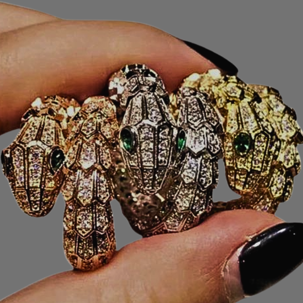 Conjunto de pulsera y anillo "Serpiente" Oda a la maestría orfebre italiana