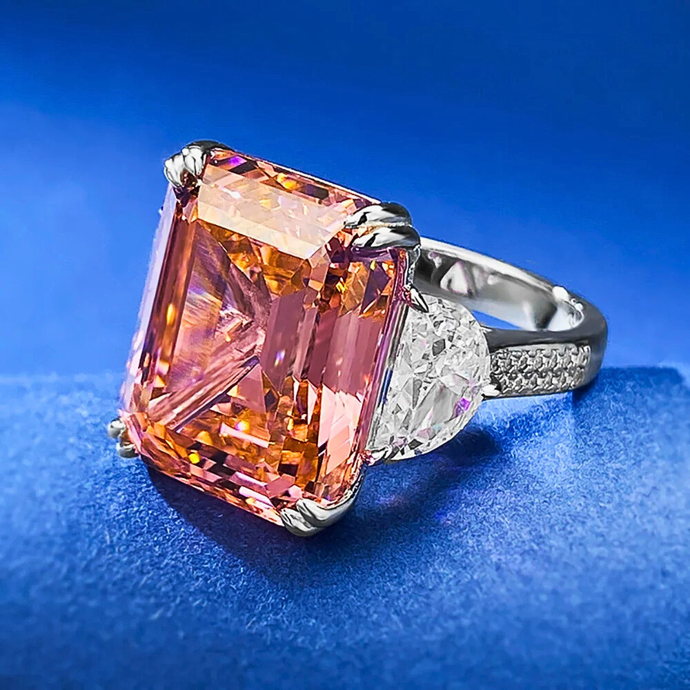 Fascione con Tormalina Rosa/Arancio e Diamanti Lab Grown