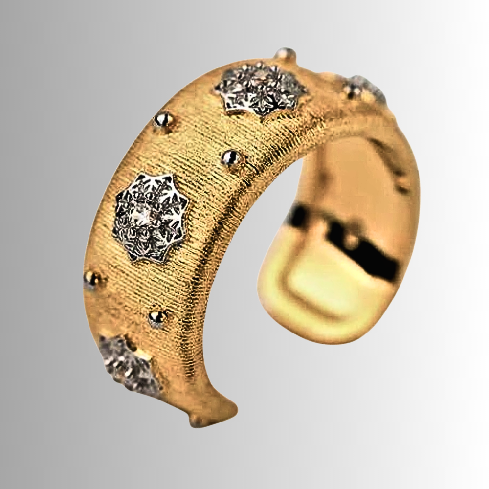Anillo "Copo de Nieve" Maestría en Orfebrería Italiana