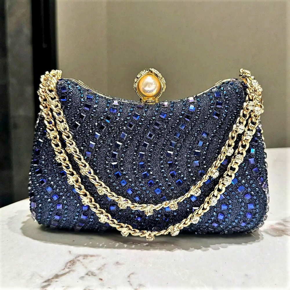 Borsetta da Sera "Dual Glam" con Cristalli e Strass