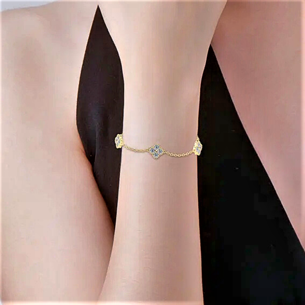 Bracciale a 5 Fiori con Moissanite D color