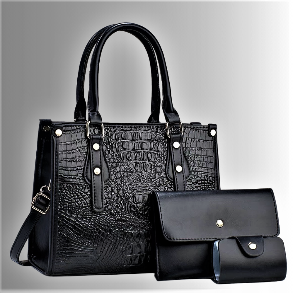 Conjunto de bolso, clutch y cartera Refinamiento atemporal