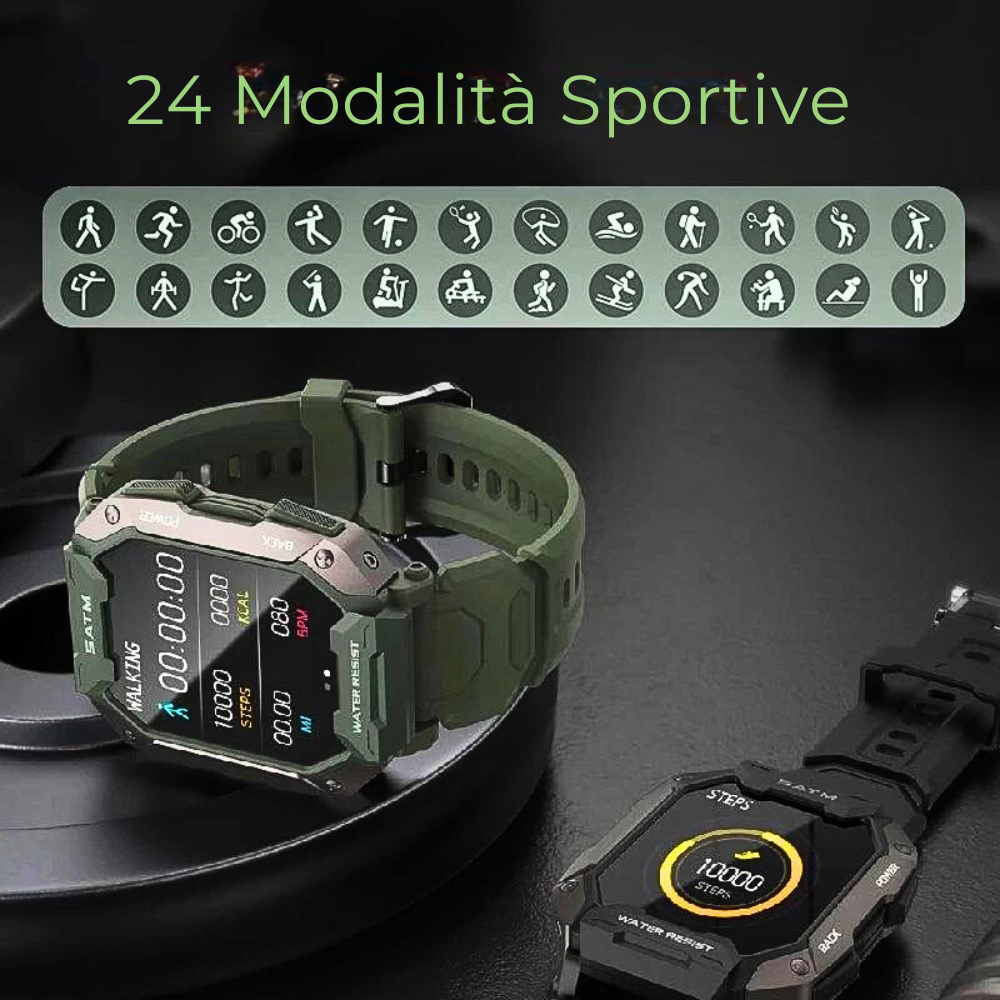 Smartwatch deportivo: resistente al agua hasta 50 m y funciones avanzadas