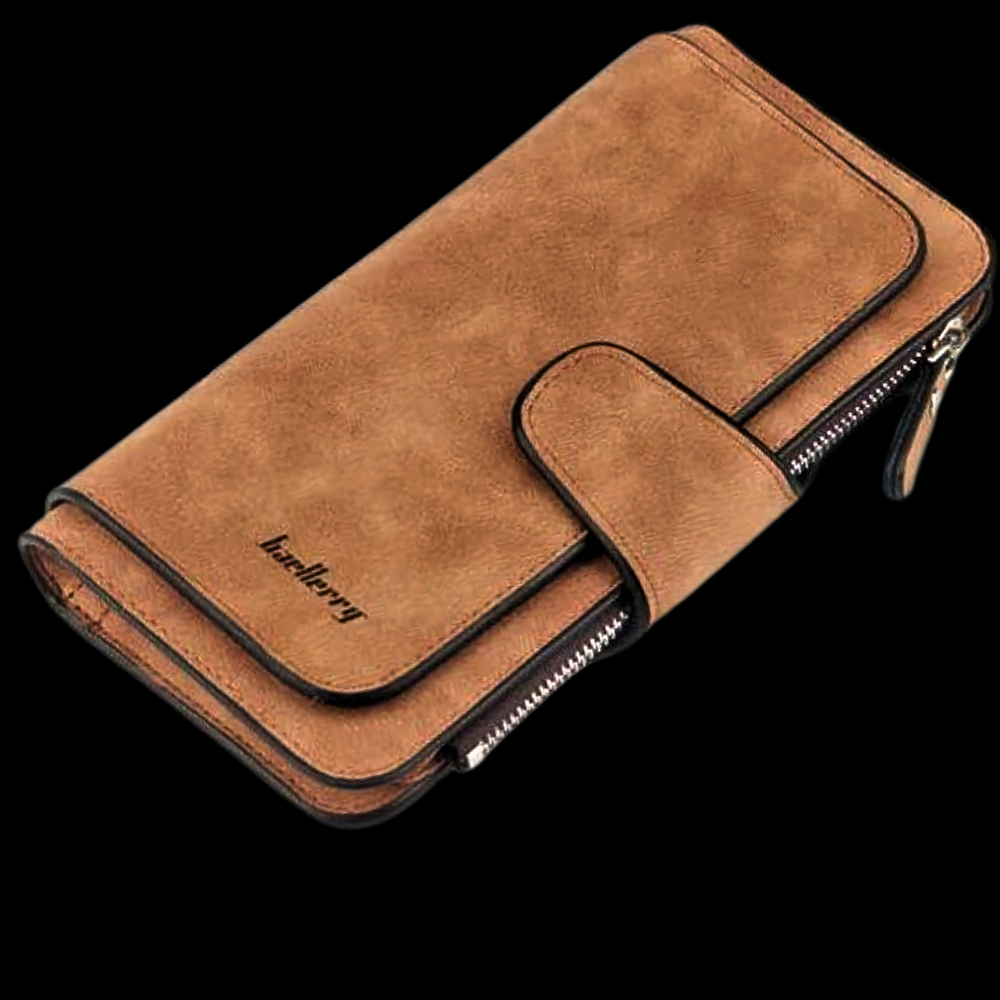 Cartera de gamuza elegante y funcional