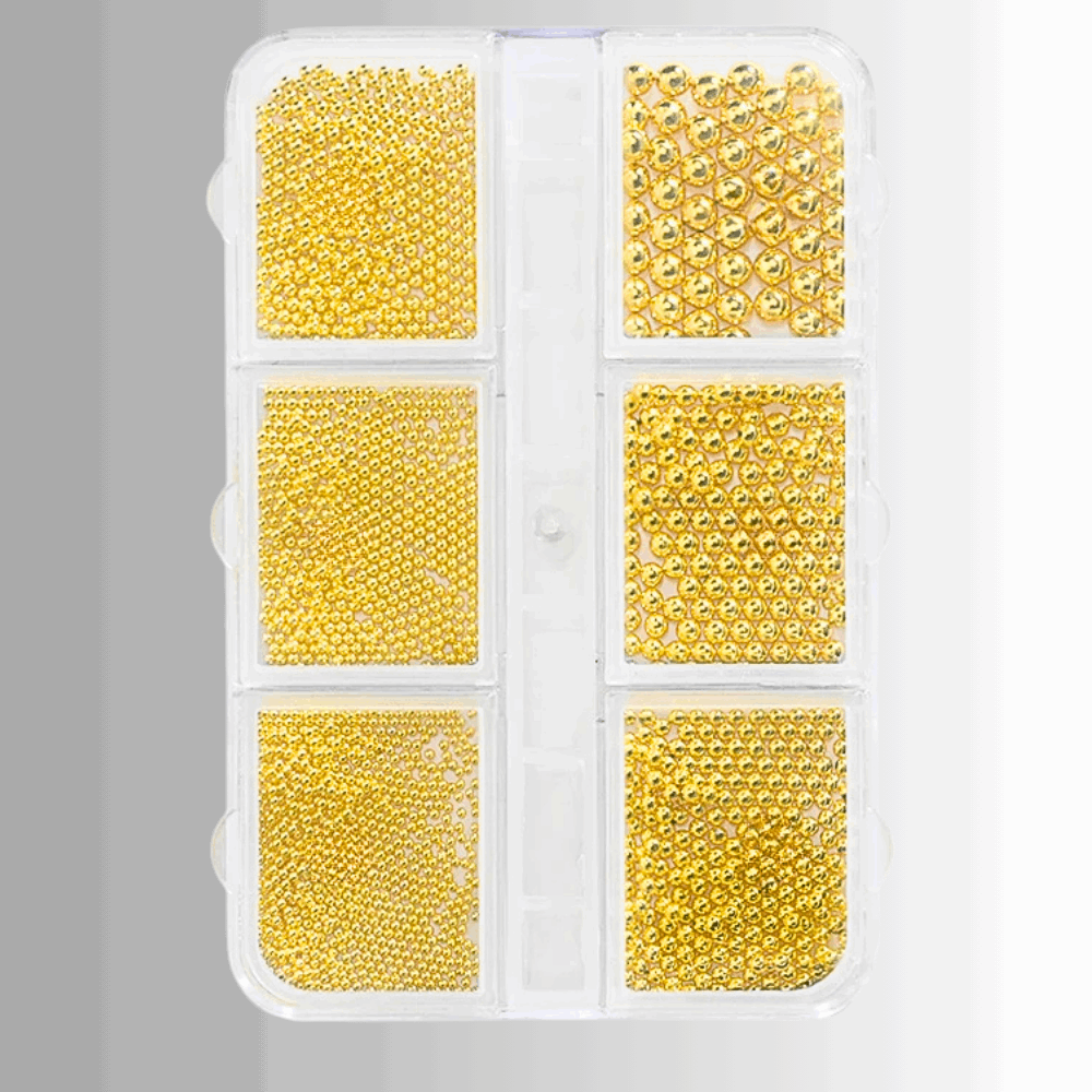 Set di Micro Sfere in Acciaio Placcato: Eleganza e Creatività per Nail Art Esclusive