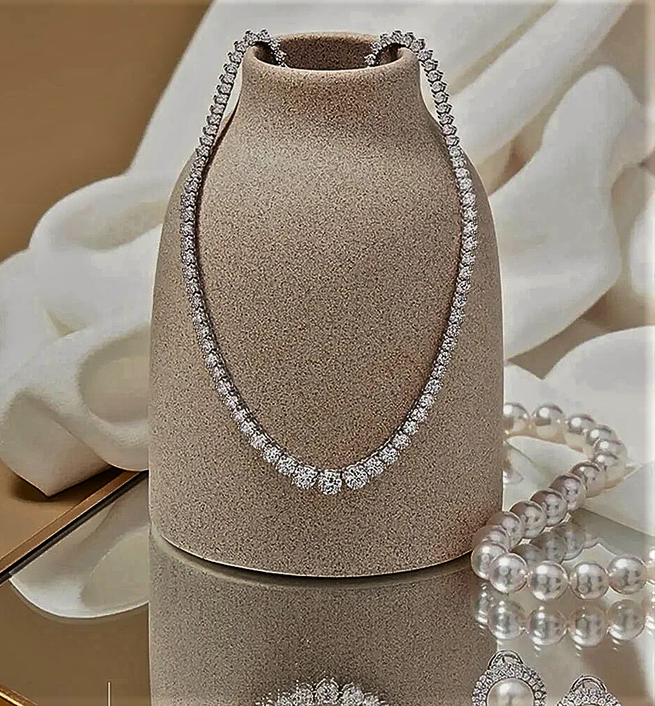 Collana Tennis a Scalare con Moissanite D Color: Fascino Discreto, Lusso Inconfondibile