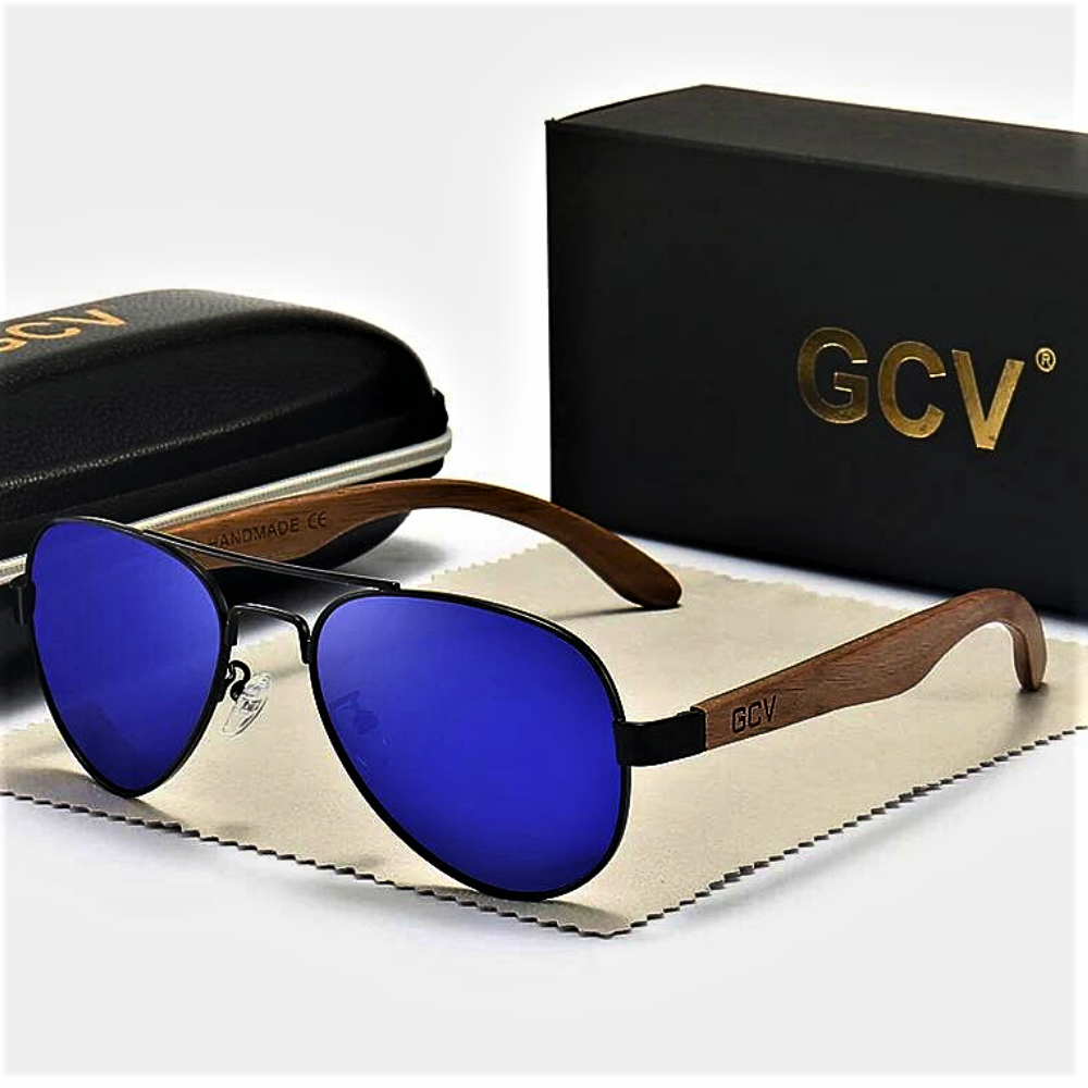 Gafas de sol de piloto de madera hechas a mano: homenaje a la naturaleza