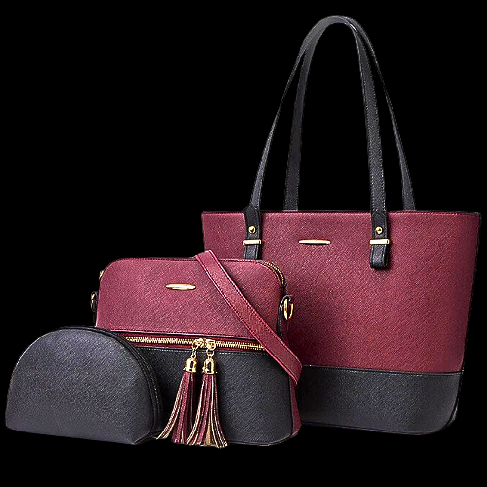 Conjunto de dos bolsos y un clutch: elegancia y funcionalidad