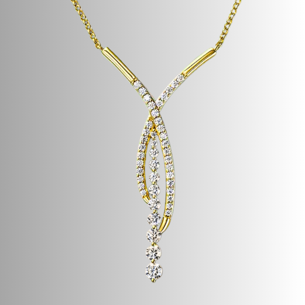Collana con Pendente in Moissanite per ct 1,23