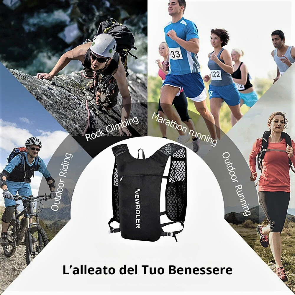 Borsa Gilet Sportiva con Somministrazione Liquidi