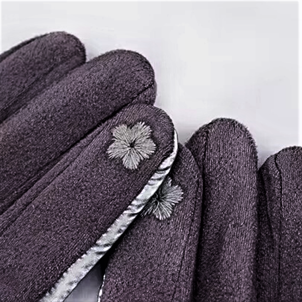 Elegantes guantes de satén y gamuza para pantalla táctil