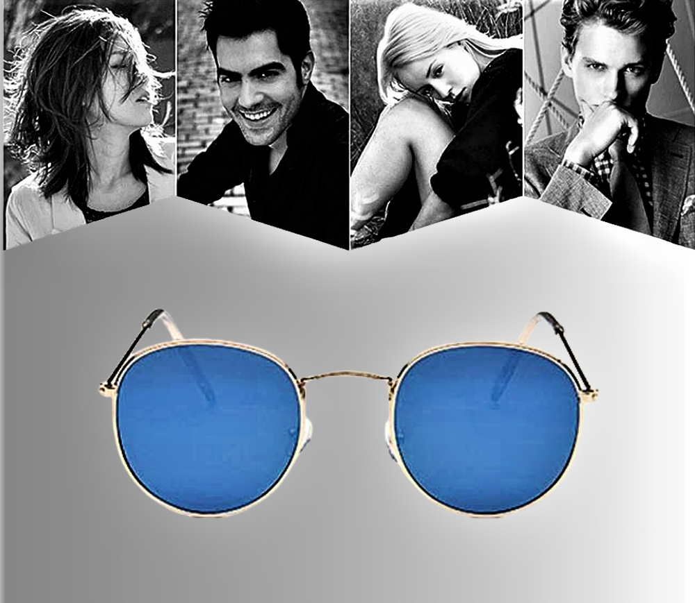 Gafas de sol "Pilot" Elegancia y color en metal