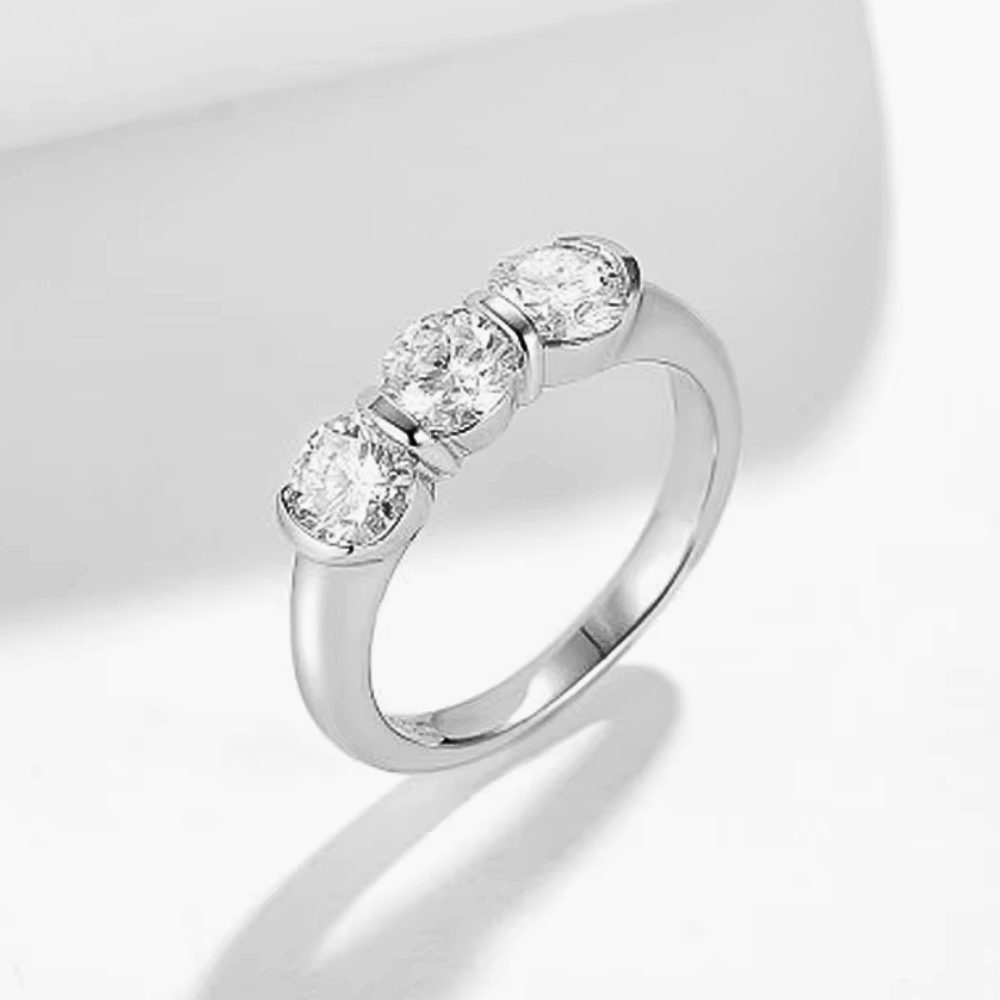 Trilogy in Moissanite per ct 1,5