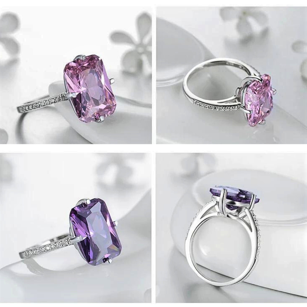 Anillo de plata brillante