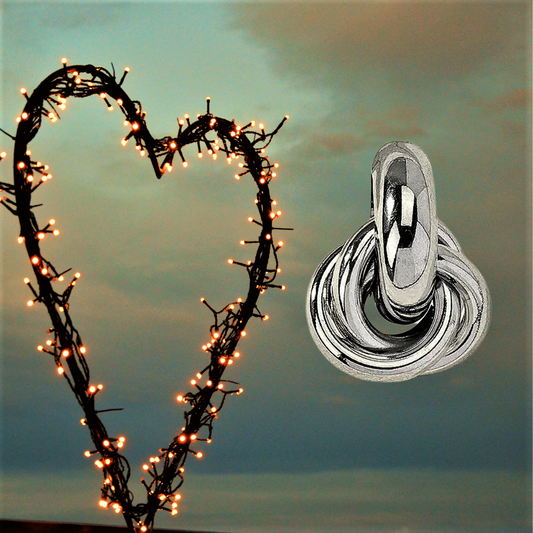 Due Paia Orecchini "Nodo d'Amore" Duplice Splendore