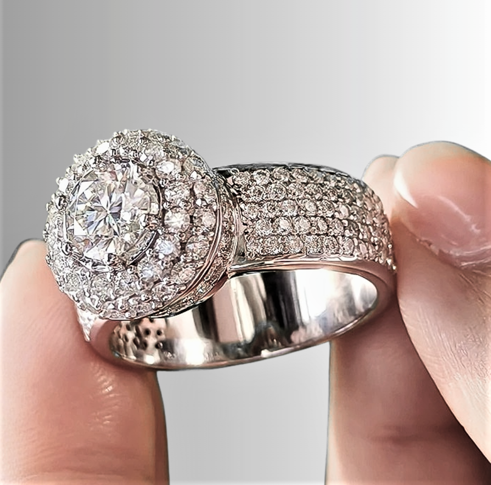 Fascetta a "Orologio" con Moissanite D color da ct 1,00