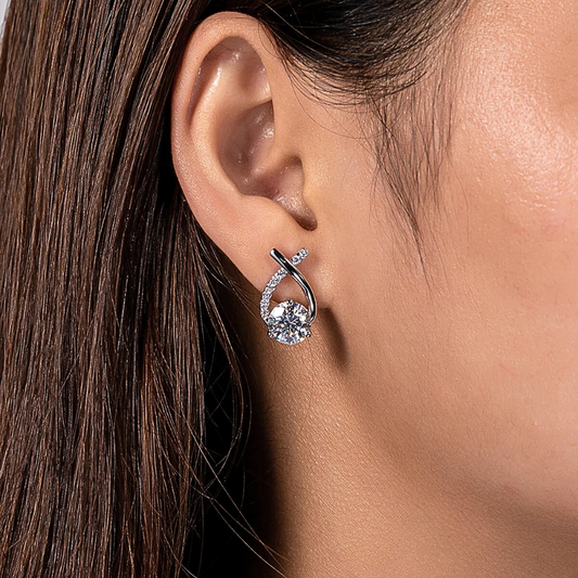 Orecchini a Nodo con Moissaniti per ct 4,28