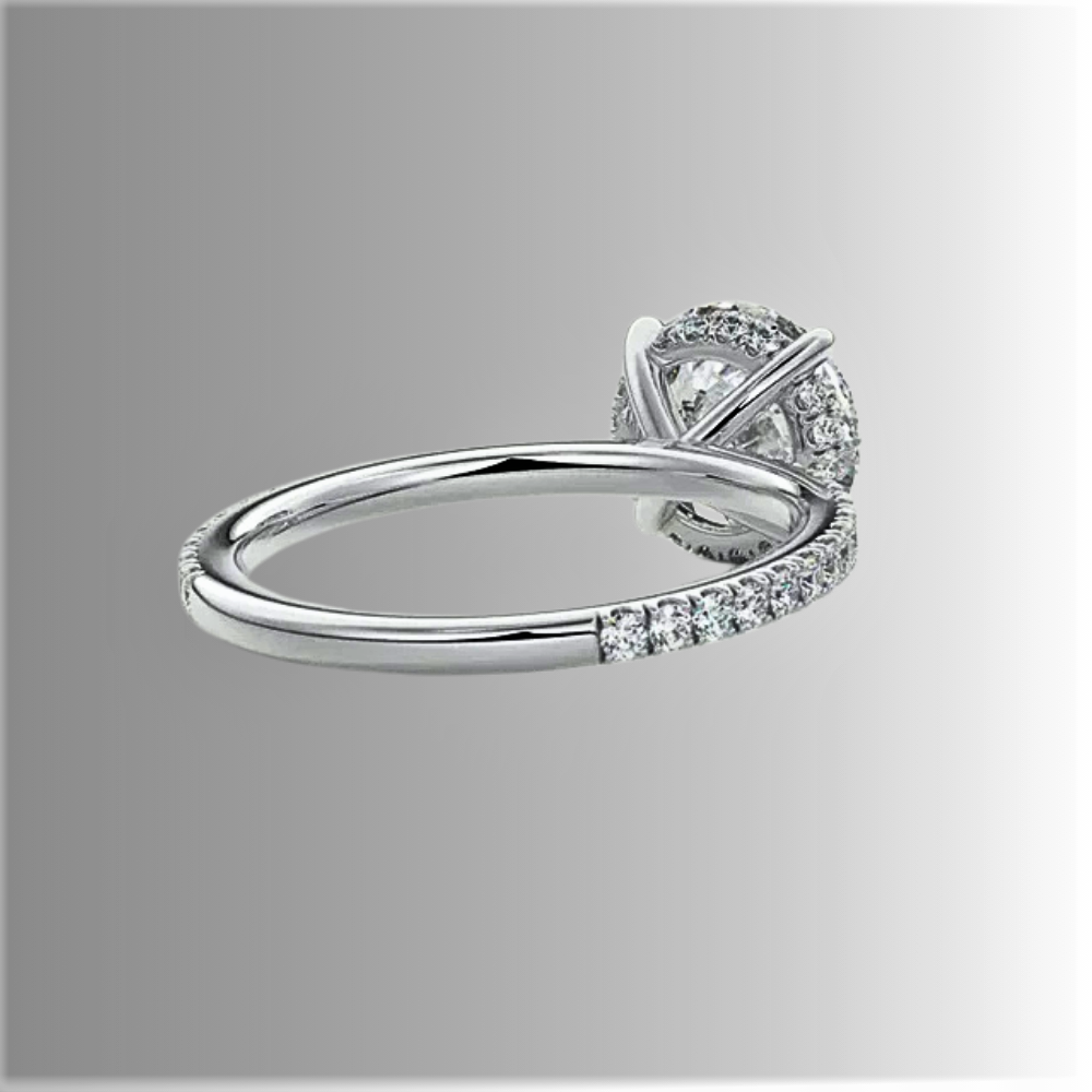 Solitario GlamLuxe con Moissanite 2 Carati: Eleganza Pura in Stile Minimal