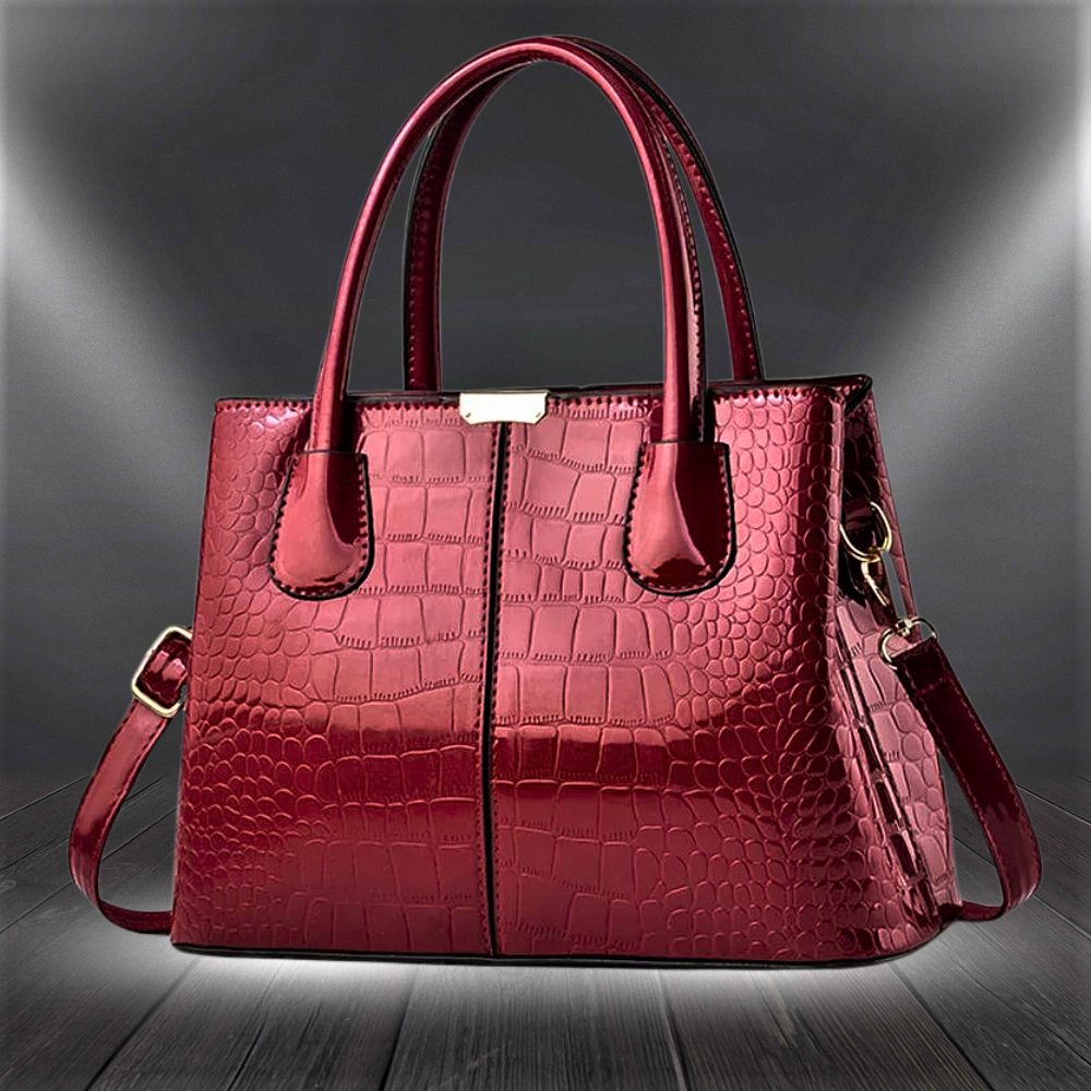 Borsa Effetto Coccodrillo Eleganza Sobria e Essenziale