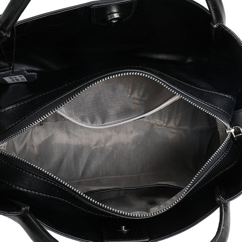 Bolso de piel de becerro trabajado con cocodrilo