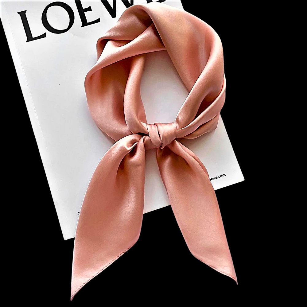 Foulard in Satin di Seta Tinta Unita