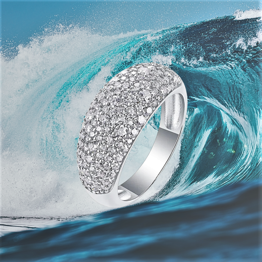 Fascetta Ovale con Moissaniti D Color VVS1