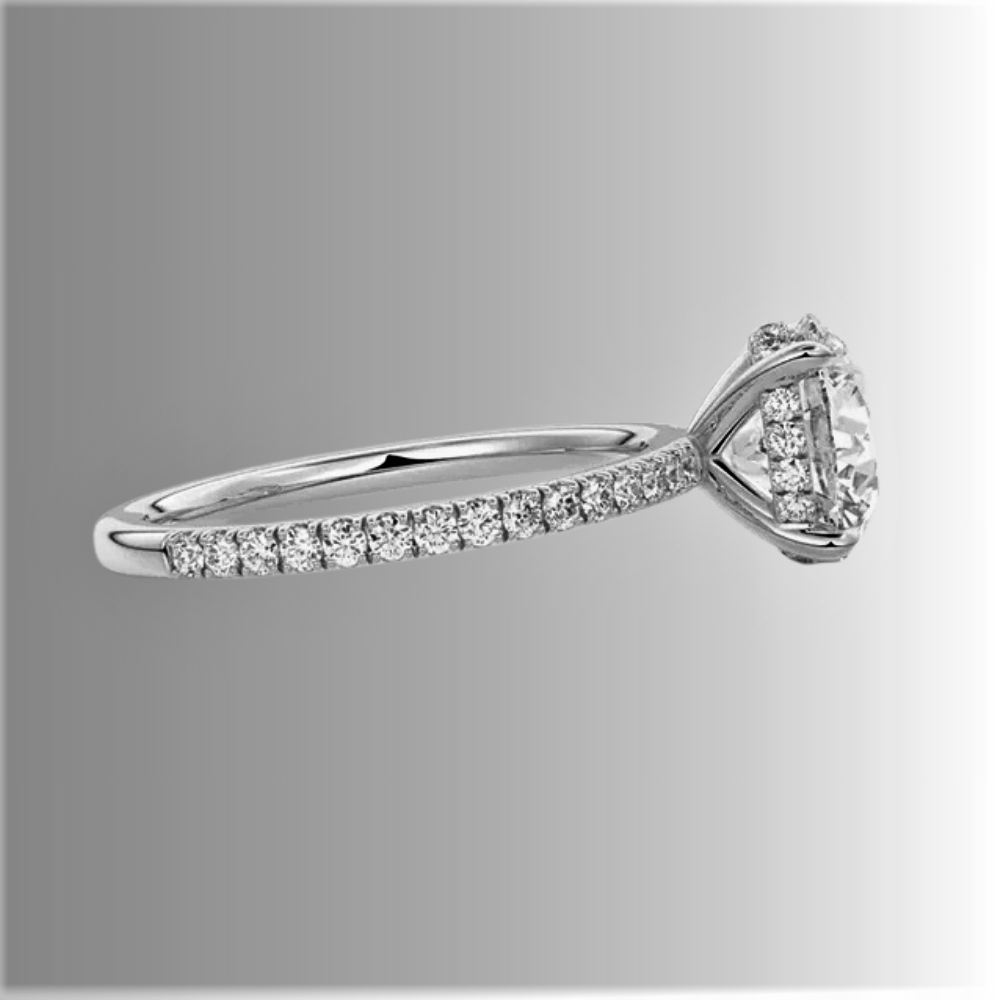Solitario GlamLuxe con Moissanite 2 Carati: Eleganza Pura in Stile Minimal
